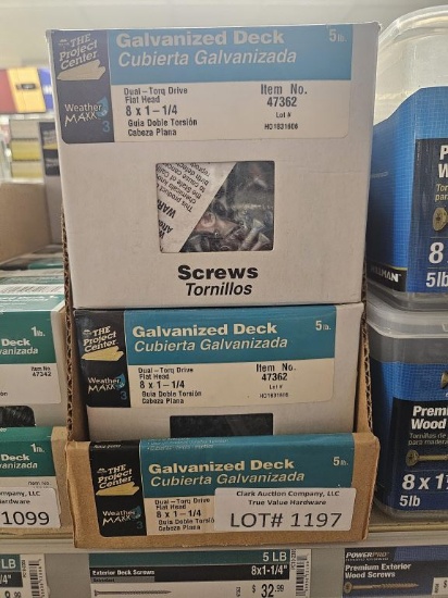 Lot of 4 Boxes of Galvanized Deck Screws 5lb