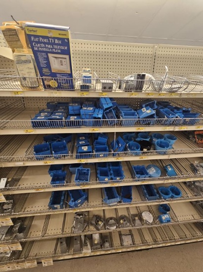 Section of NEW Assorted Electrical Fittings/Boxes