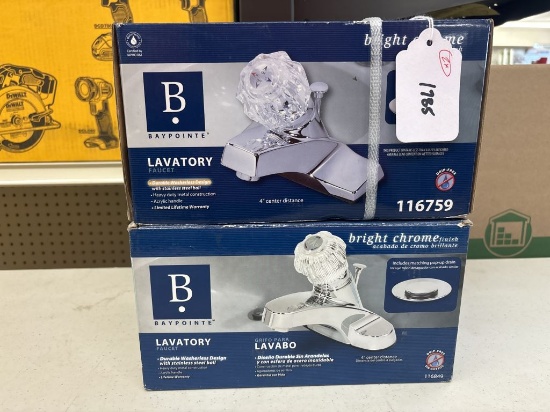 NIB Lot of 2 Bay Pointe Chrome Finish Faucets
