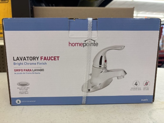 NIB Home Pointe Chome Finish Sink Faucet