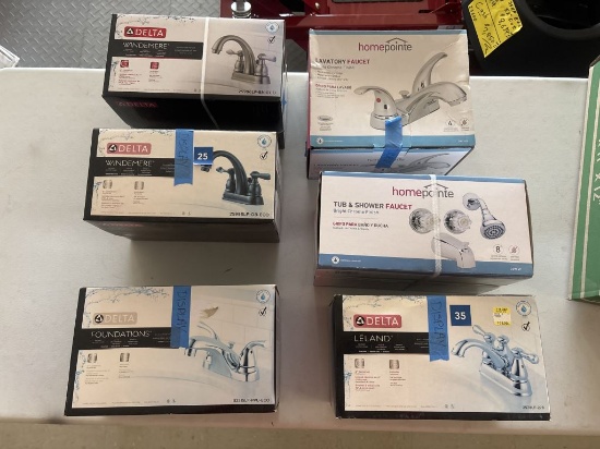 6 NEW Delta & Homepointe Sink/Shower Faucets