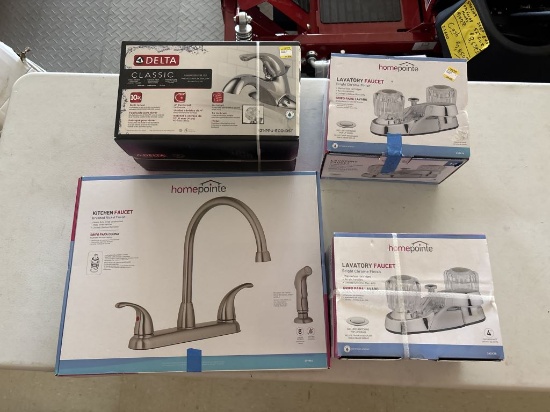 Lot of 4 NEW Delta and Homepointe Faucets
