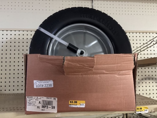 Lot of 4 NEW Knobby Flat Free Tires