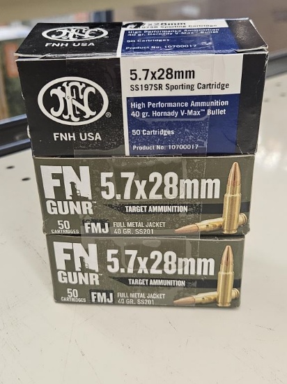 150rds Assorted 5.7X28mm Ammo