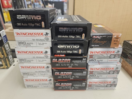700rds Assorted 380 Auto Ammo