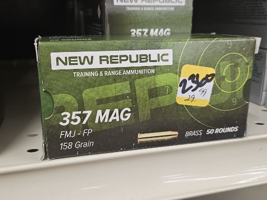 250rds New Republic 357Mag 158gr