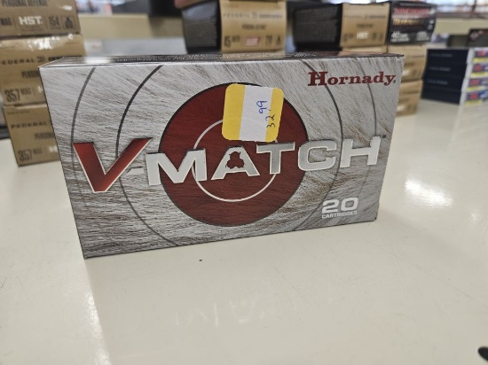20rds Hornady V-Match 22 ARC 62gr ELD-VT