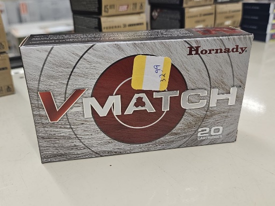 20rds Hornady V-Match 22 ARC 62gr ELD-VT