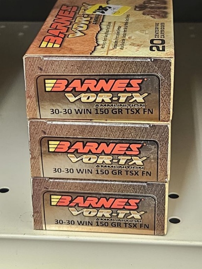 20rds Barnes VOR-TX 30-30Win 150gr TSX FN