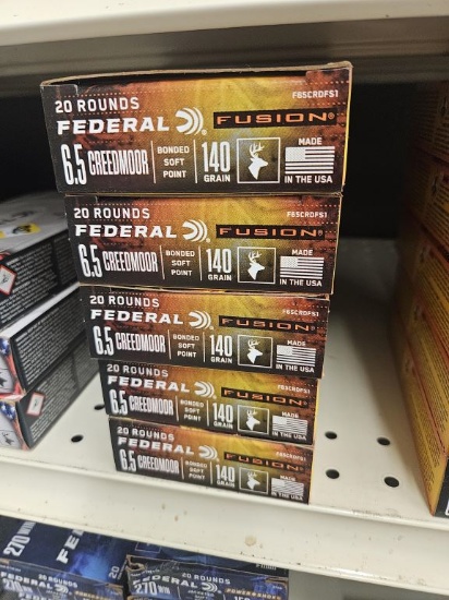 20rds Federal Fusion 6.5 Creedmoor 140gr BSP