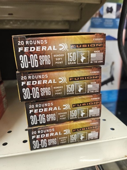 20rds Federal Fusion 30-06SPRG 150gr BSP