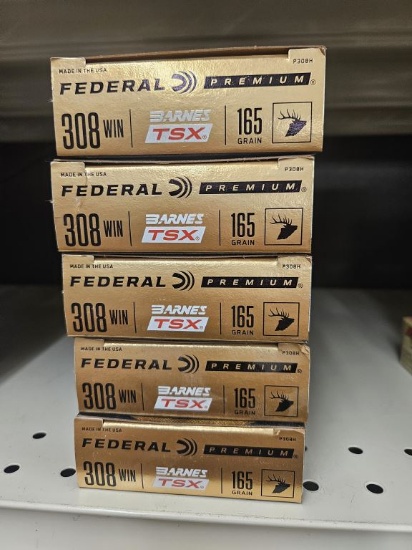 20rds Federal Premium 308Win 165gr Barnes TSX