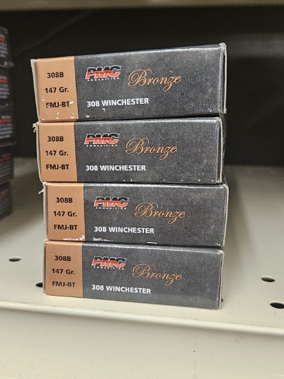 80rds PMC Bronze 308Win 147gr FMJ-BT