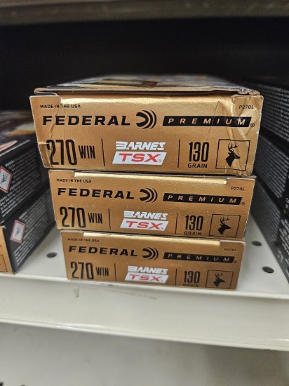 20rds Federal Premium 270Win 130gr Barnes TSX