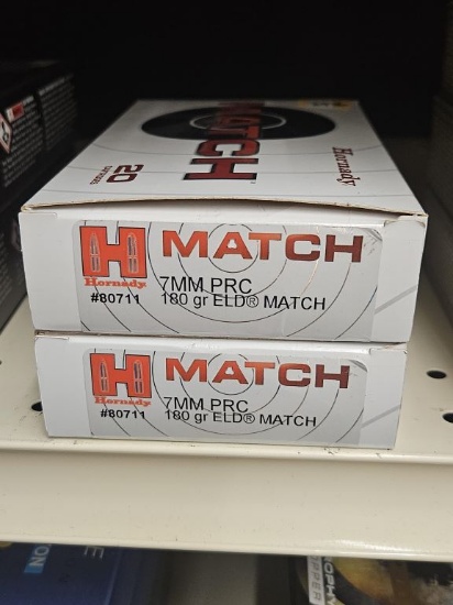 20rds Hornady Match 7mm PRC 180gr ELD Match