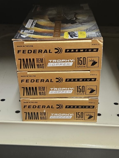 20rds Federal Premium 7mm Rem Mag 150gr Trophy