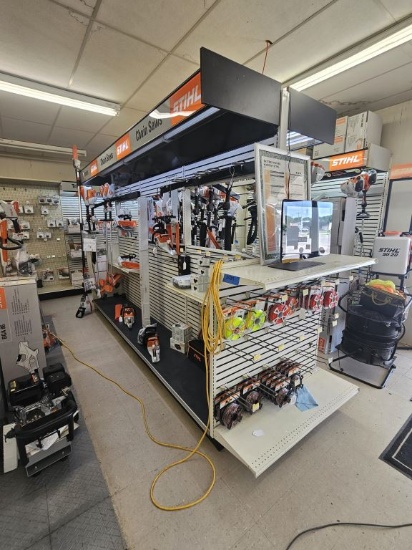 12' Section of Stihl Shelving Units (NO CONTENTS)