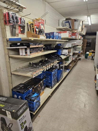 60' Section of Shelving Units (NO CONTENTS)