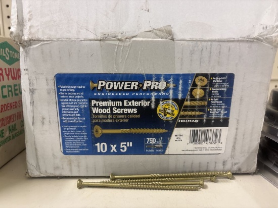 Box of Power Pro 10X5" Premium Exterior Screws