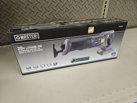 NEW Master Mechanic 20V Lithium Reciprocating Saw