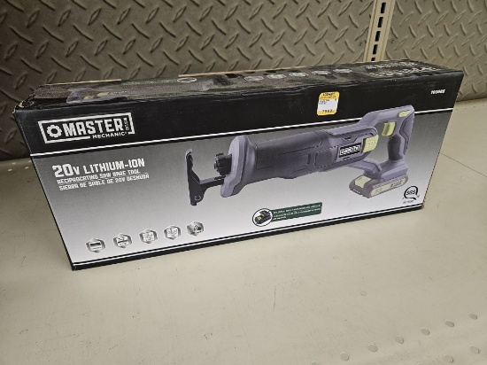 NEW Master Mechanic 20V Lithium Reciprocating Saw