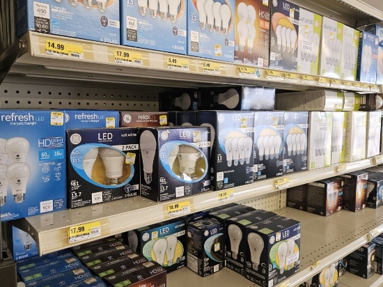 Shelf Lot of Assorted NEW 60W LED Bulbs