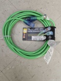 Lot of 3 NEW 25' 14/3 Lighted Extension Cords
