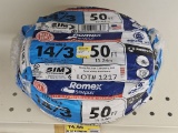 Lot of 2 NEW 50' Romex Type NM-B 14/3 Indoor