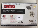 NIB Delta Brush Nickel Tub and Shower Faucet Set