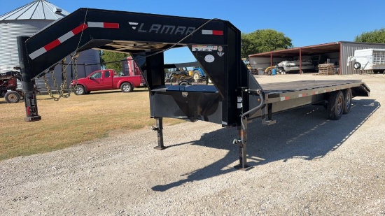 *2018 Lamar 24' GN Flatbed Trailer w/Dovetail