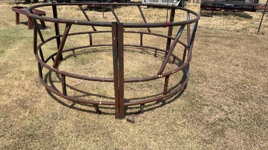 Lot of 2 Round Bale Livestock Feeders