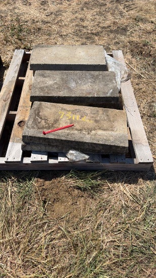 Lot of 6 - 12"x24"x2" Cement Pads