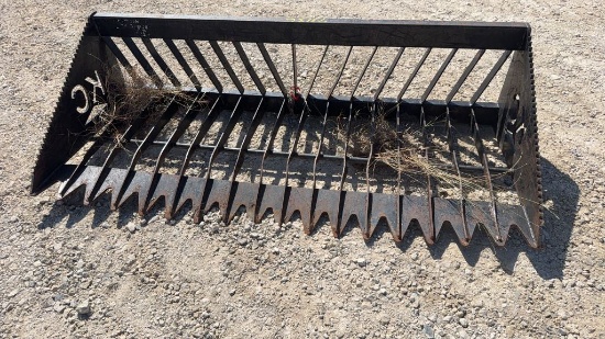 KC 72" Skid Steer Rock Bucket Attachment