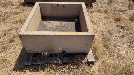 36"X36"X18" Cement Livestock Watering Trough