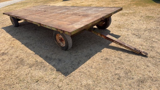 Four Wheel Pintle Hitch Hay Trailer