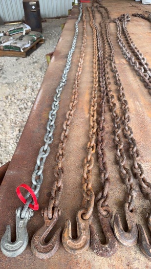 Lot of 6 Chains w/Hooks