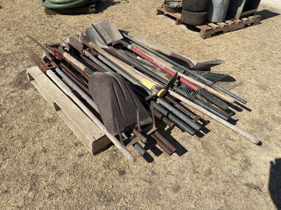 Pallet Lot of Assorted Yard Tools