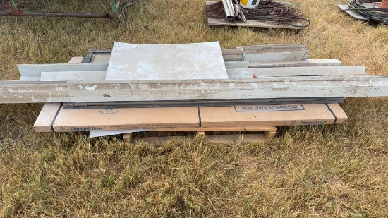 Lot of Assorted Size Metal Trim & New Door