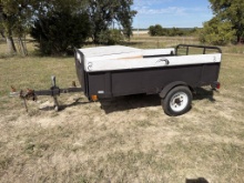 5x8 Utility Trailer Dump w/Wooden Storage Box