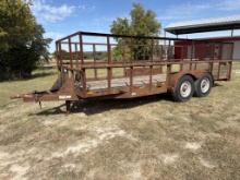 Landscape Trailer 16ft w/Folding Ramp 8 Lug High