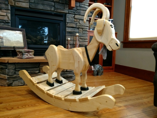 Wooden Rockin' Billy Goat