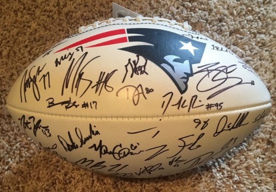 New England Patriots Autographed Team Ball