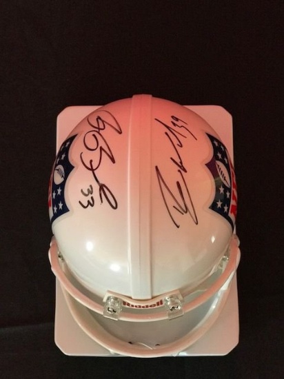 Rex Burkhead & Danny Woodhead NFL Mini-Helmet