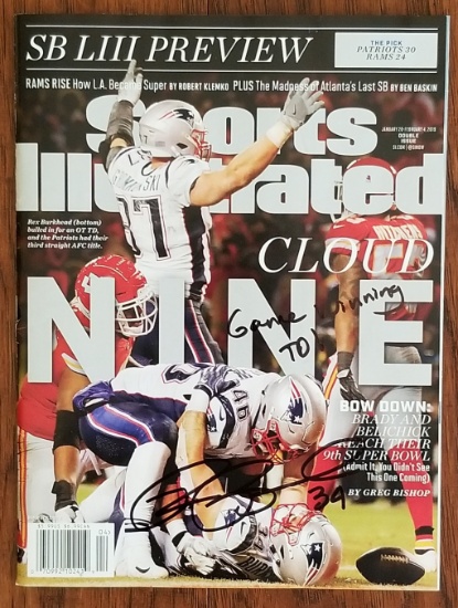 AFC Championship Game Sports Illustrated Cover Signed by Rex Burkhead