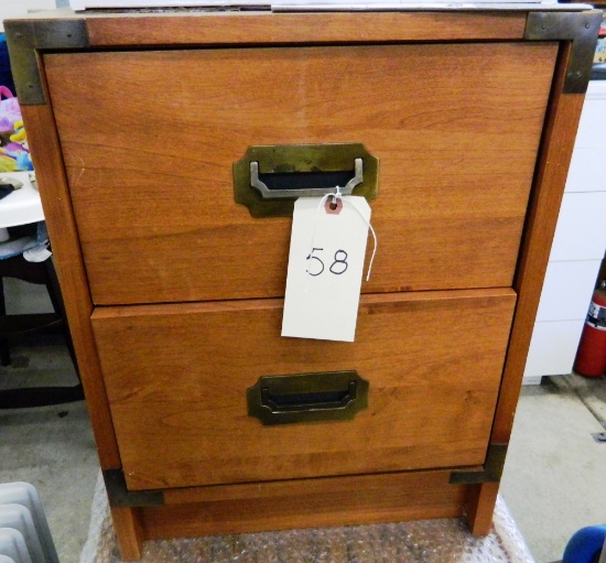 Wood File Cabinet (2 Drawer)