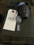 Decommissioned Pineapple Grenade w/ WWII Tank Periscope M6