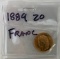 1889  20 Francs gold piece