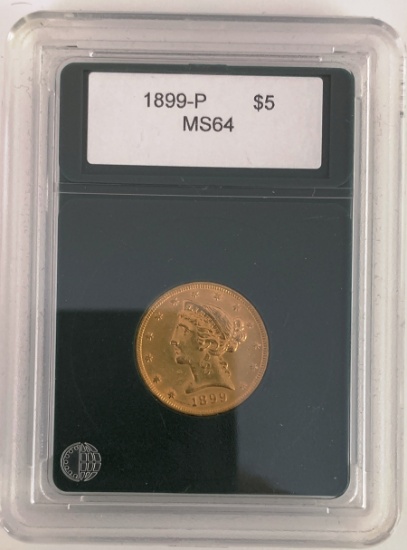 1899  $5 gold piece