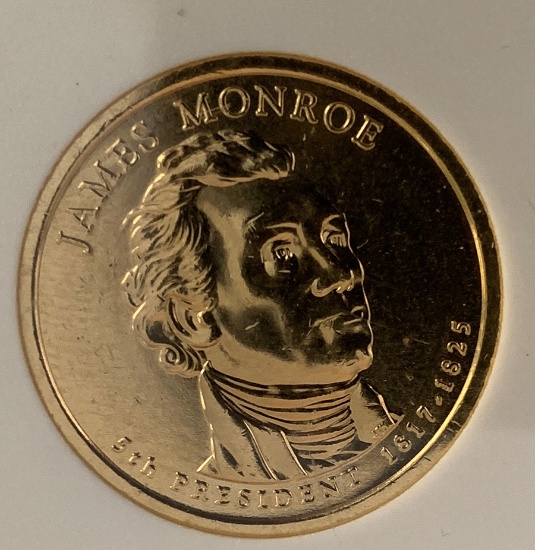 2008  James Monroe gold enriched dollar