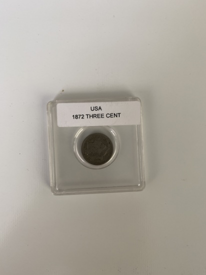1872  USA three cent piece